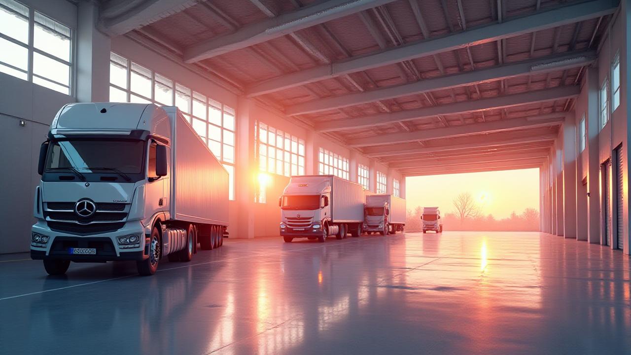 Modern logistics fleet in Phoenix Arizona warehouse hub